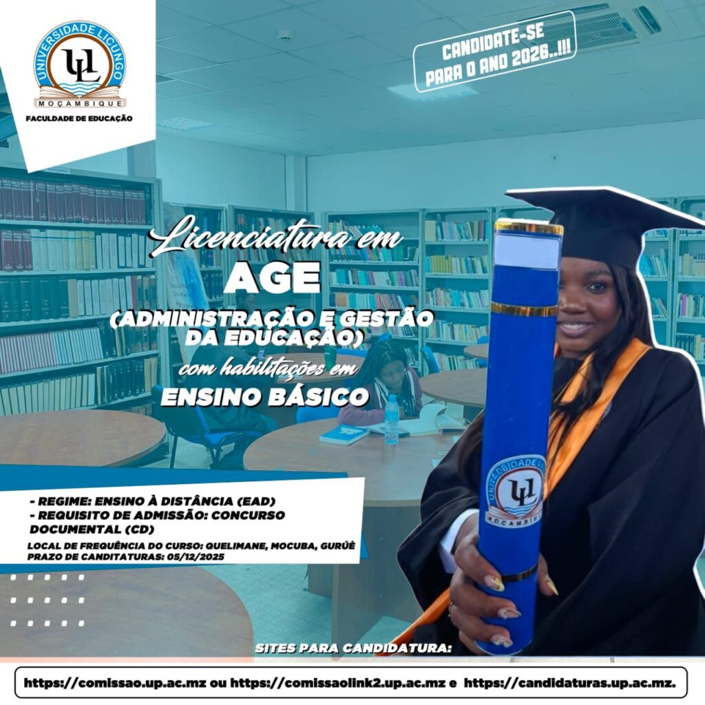 LICENCIATURA EM ADMINISTRAÇÃO E GESTÃO DA EDUCAÇÃO